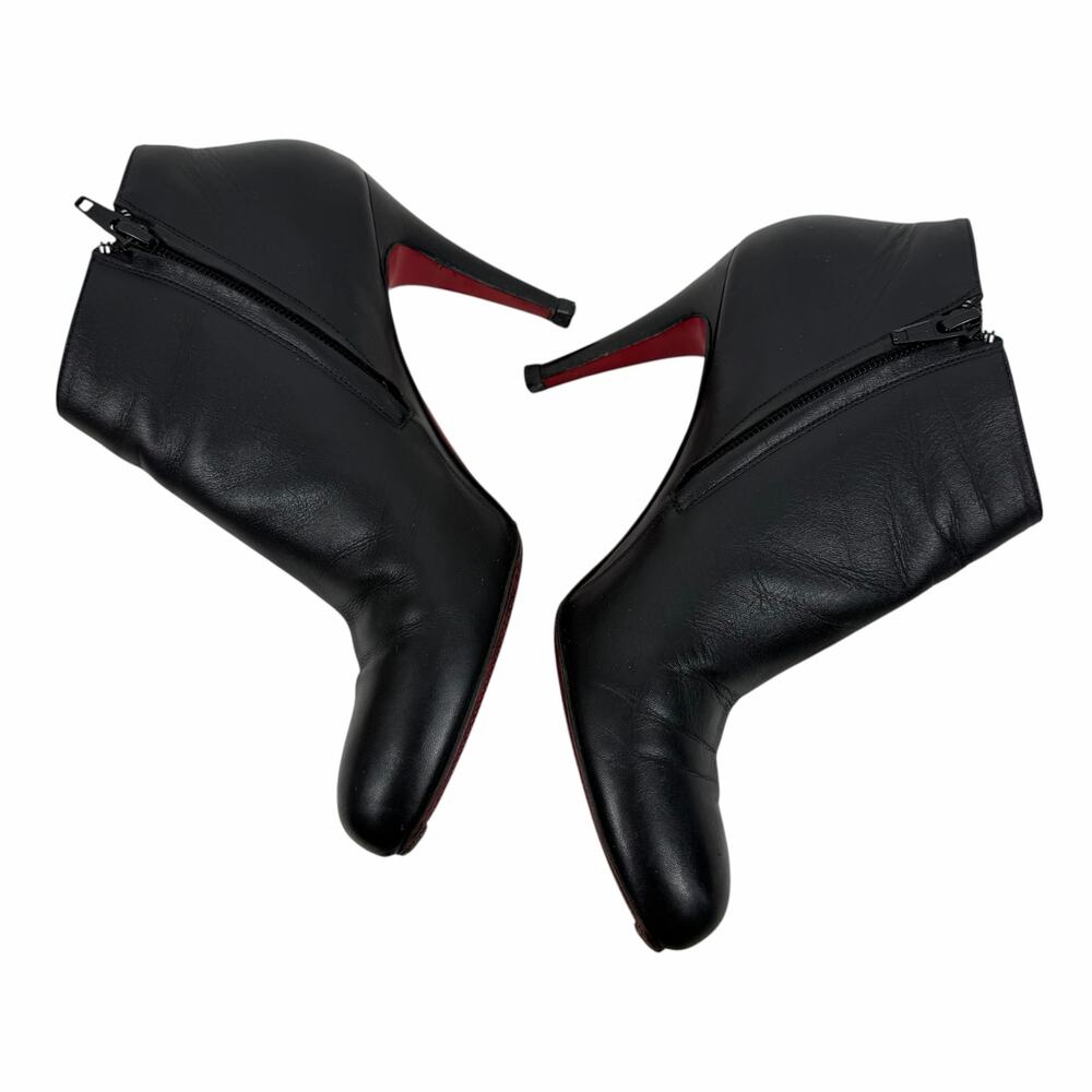Christian Louboutin Belle 85 Calf Leather Ankle Boots Black Size 39 - Picture 8 of 13